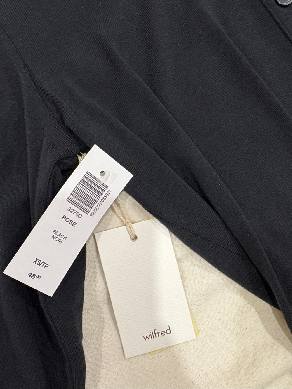 Aritzia POSE Black Long-Sleeve Button-Up Shirt - Picture 4 of 4
